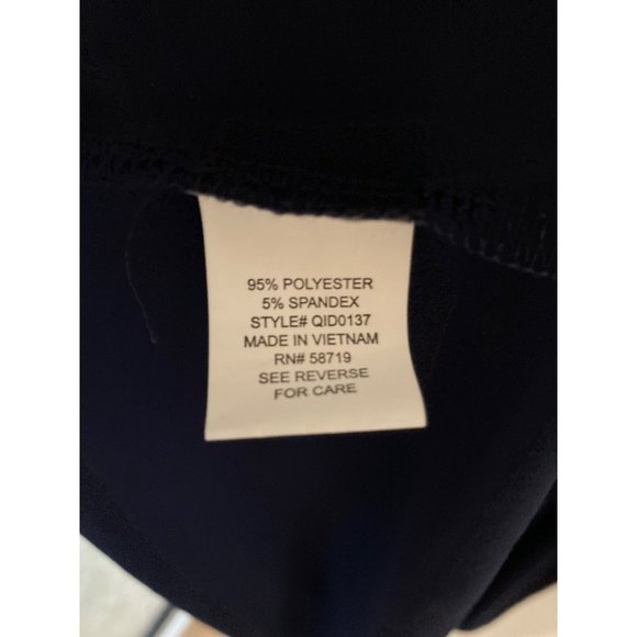 NWT NY COLLECTION PLUS SIZE RUCHED A-LINE DRESS NAVY 1X - Picture 9 of 10